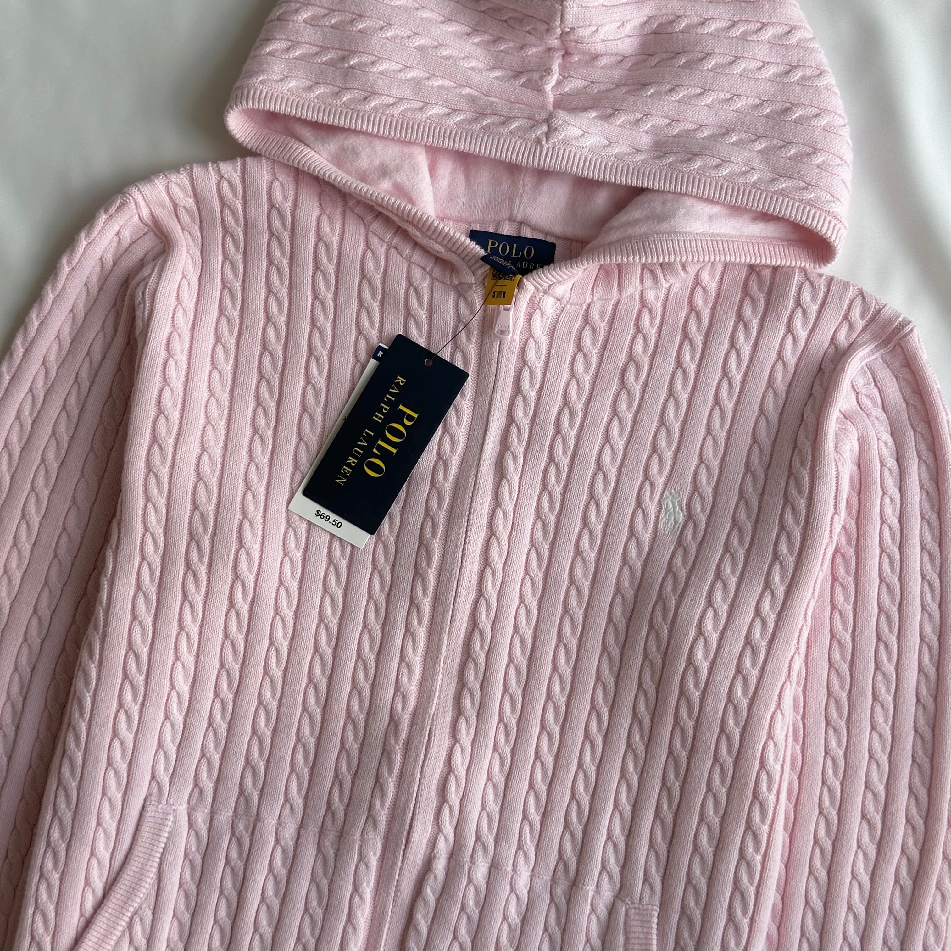 Mini-Cable Cotton Full-Zip Hoodie