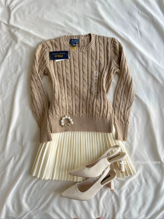 Cable-Knit Cotton Sweater