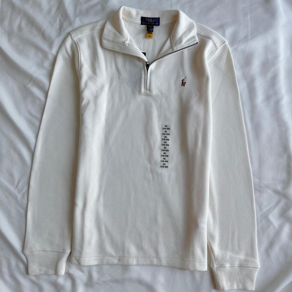 Cotton Interlock Quarter-Zip Pullover